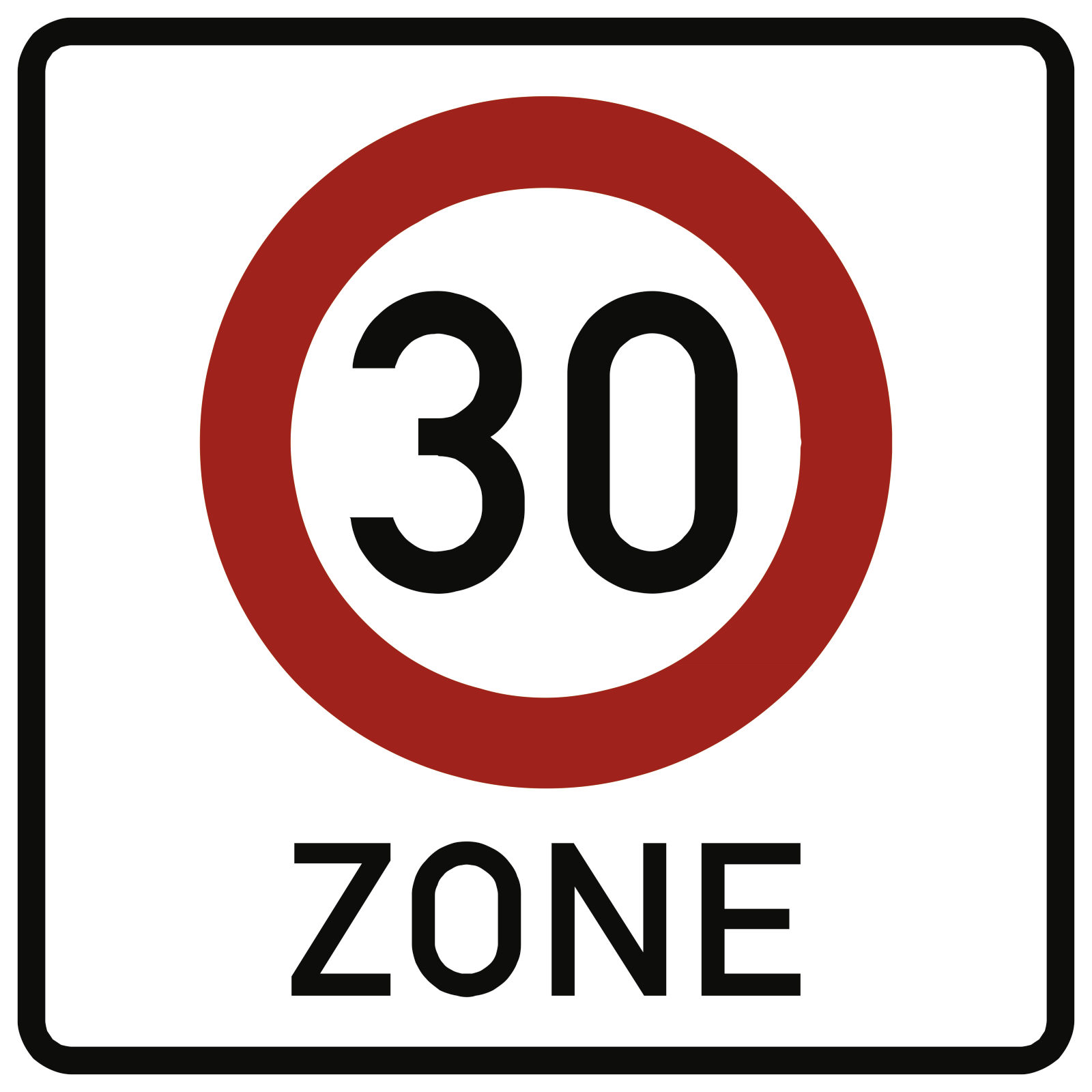 Zone 30 VZ 274.1-50 aus Thermoplastik