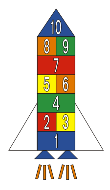Rakete groß (109510) aus Thermoplastik Rakete groß (109510) aus Thermoplastik