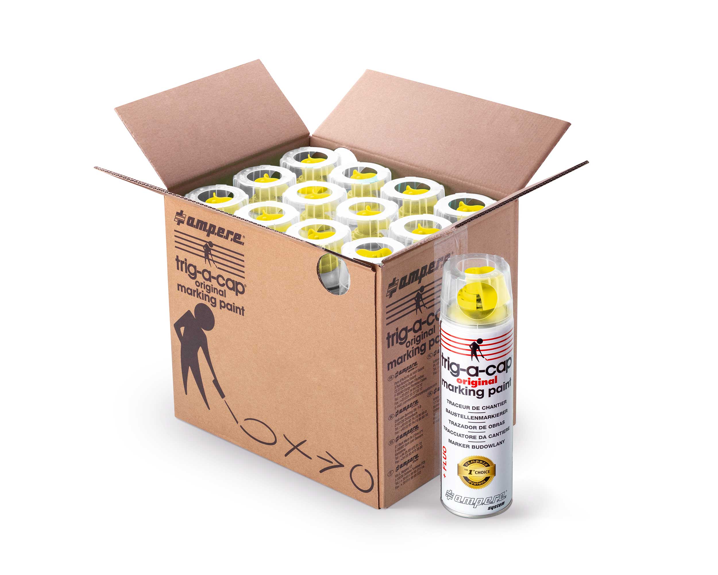 Baustellenmarkierspray trig-a-cap ® original - 12 Dosen/Karton
