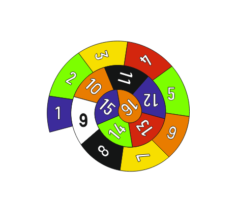 Schnecke mit Zahlen (146017) aus Thermoplastik Schnecke mit Zahlen (146017) aus Thermoplastik