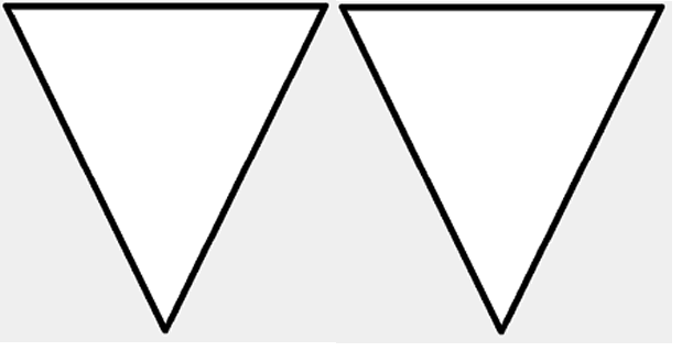 Dreiecks - Symbol aus Thermoplastik