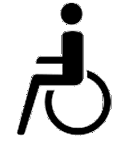 Rollstuhlfahrer- Symbol aus Thermoplastik
