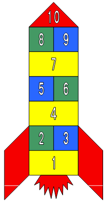Rakete klein (136695) aus Thermoplastik Rakete klein (136695) aus Thermoplastik