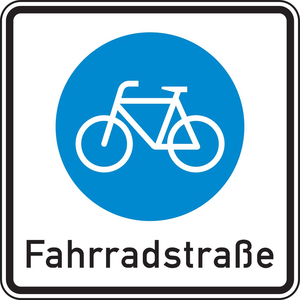 Fahrradstraße VZ 244 aus Thermoplastik