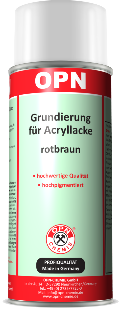 Grundierung in grau, rotbraun und weiss