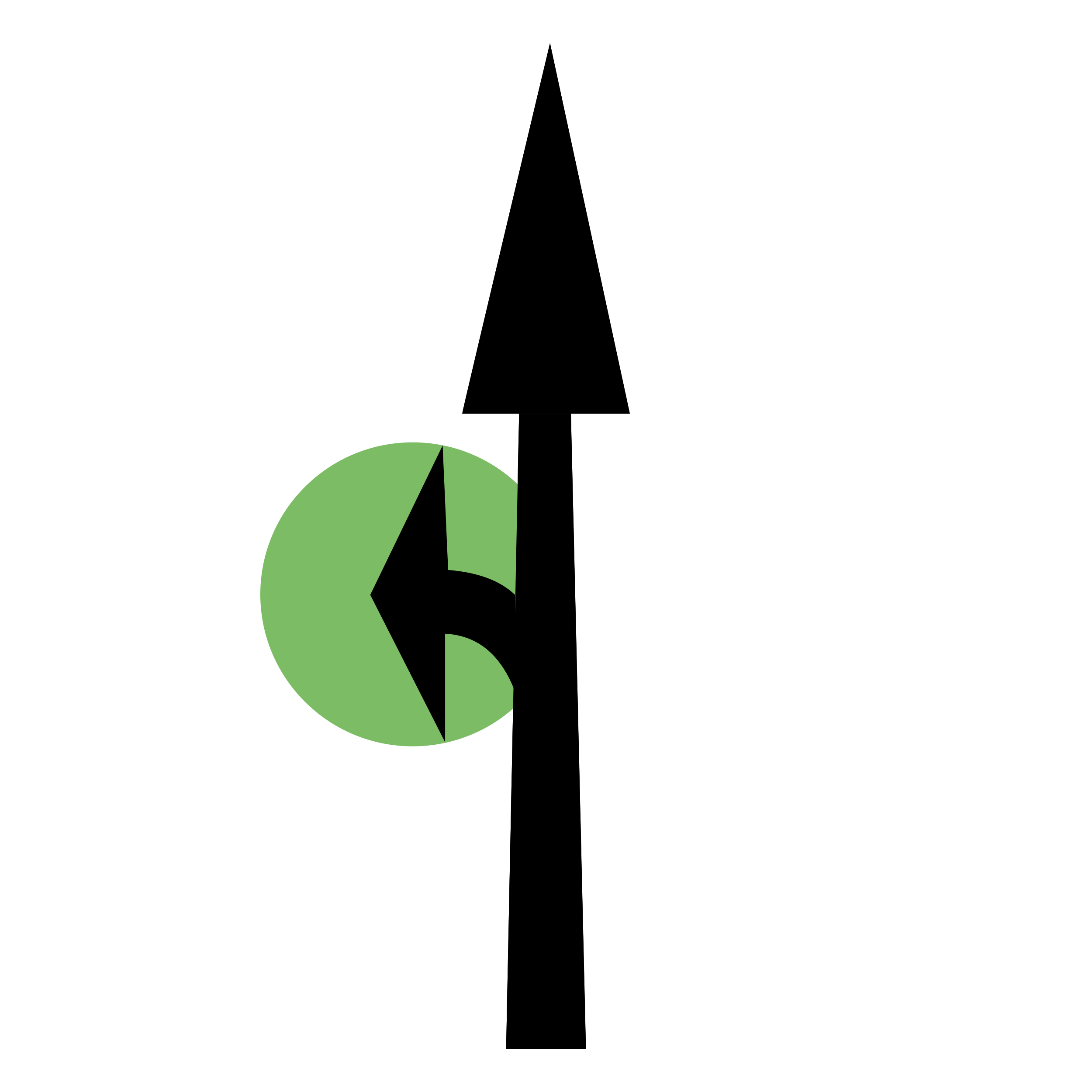 zusatzpfeil-links-zum-geradeaus-pfeil-aus-thermoplastik Zusatzpfeil links zum Geradeaus-Pfeil aus Thermoplastik